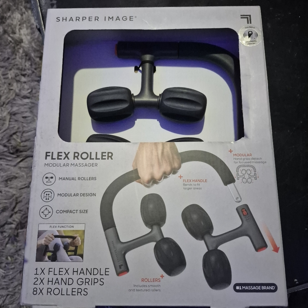 Sharper Image Black Flex Roller Massager